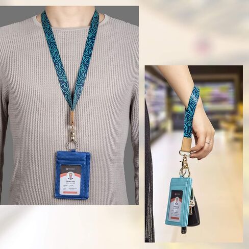حزمة EcoVision مكونة من حبلين للمعصم والرقبة لشارات الهوية، وحامل سلسلة مفاتيح للسوار، حبل لمفتاح السيارة للنساء والرجال in Saudi Arabia