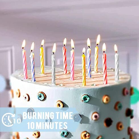 280-Count Birthday Candles - Spiral Candles for Cake or Cupcake - Celebration Candles - Giant Pack for Cakes - Colorful Birthday Candles in Saudi Arabia