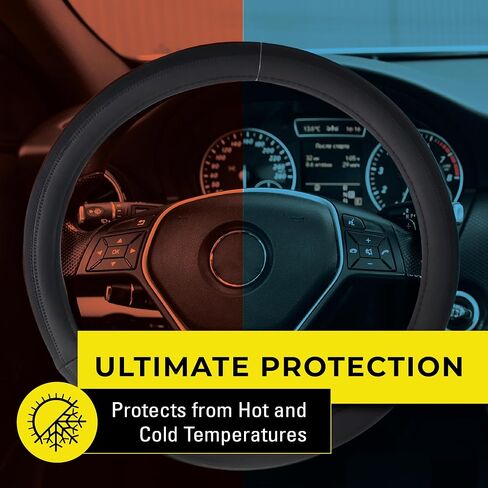 Body Glove 22-1-97505-9 Smoothie Steering Wheel Cover, Black in Saudi Arabia