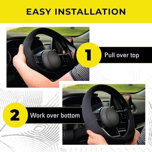 Body Glove 22-1-97505-9 Smoothie Steering Wheel Cover, Black in Saudi Arabia