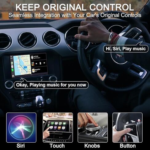 محول Carplay اللاسلكي لمحول سيارة Apple Bluetooth Carplay تحويل سلكي إلى Carplay Dongle لاسلكي للتحكم اللاسلكي والتوصيل والتشغيل مناسب للسيارات من 2015 وiPhone iOS 10+ in Kuwait