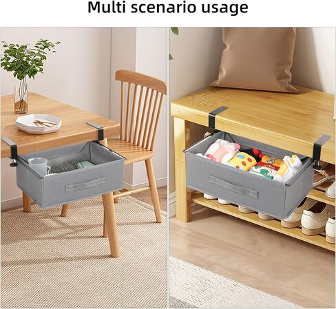 MASTLU Under Desk Storage Drawer, Slide Out Desk Drawer Organizer Large Capacity with Removable Compartments,Compatible with A4 Files, No Assembly Required, For Office Home School (Gary) in Saudi Arabia