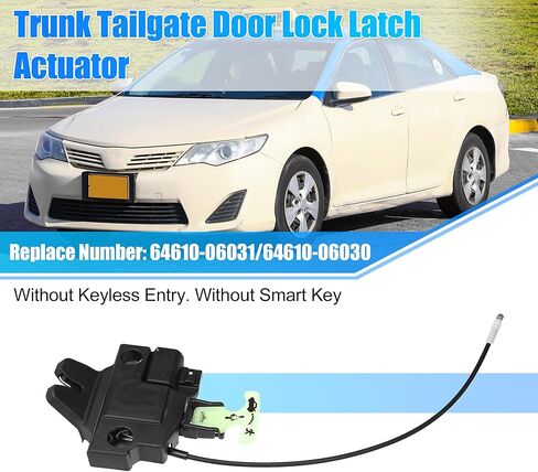 uxcell NO.6461006031 مشغل قفل مزلاج صندوق السيارة الخلفي لسيارة Toyota Camry 2012-2014 مشغل قفل مزلاج الباب الخلفي محرك المحرك الخلفي غطاء صندوق السيارة قفل مزلاج المحرك مع دخول بدون مفتاح بدون مفتاح ذكي in Kuwait