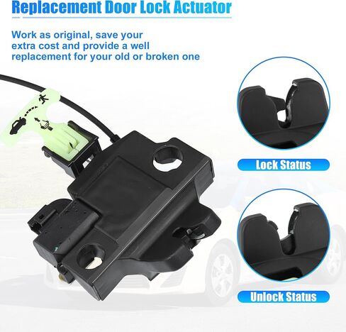 uxcell NO.6461006031 مشغل قفل مزلاج صندوق السيارة الخلفي لسيارة Toyota Camry 2012-2014 مشغل قفل مزلاج الباب الخلفي محرك المحرك الخلفي غطاء صندوق السيارة قفل مزلاج المحرك مع دخول بدون مفتاح بدون مفتاح ذكي in Kuwait