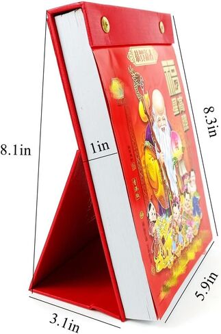 2024 Chinese Daily Calendar(18K),The Year of The Dragon Chinese Desktop Calendar, Chinese Luna Year Traditional Calendar Individual Page Per Day Total 365 Pages with 24 Solar Terms in Kuwait