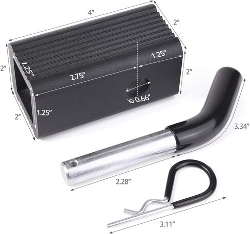 أحدث محول استقبال وصلة المقطورة من الفئة V إلى 2 بوصة من الفئة III&IV - سبائك الألومنيوم شديدة التحمل مقاس 2.5 بوصة إلى 2 بوصة مع دبوس وصلة ومشبك in Kuwait