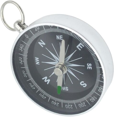 بوصلة صغيرة للمشي لمسافات طويلة، بوصلة دائرية، بوصلة محمولة معدنية من سبائك الألومنيوم، بوصلة جيب للأطفال هدية للمشي لمسافات طويلة، بوصلة للتخييم، ملحقات للأنشطة الخارجية in Kuwait