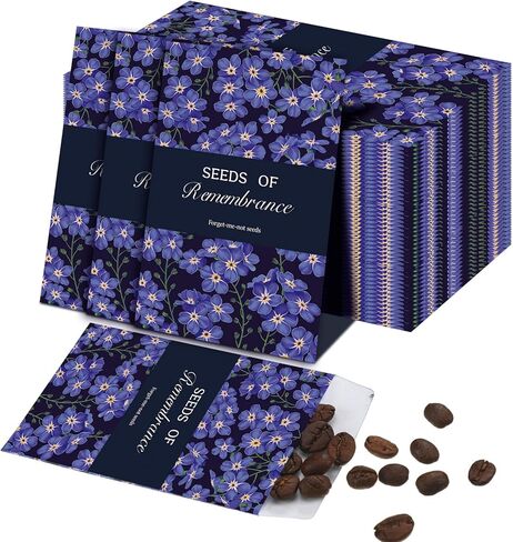 200 قطعة غير مملوءة من Forget Me Not Packets Forget Me Not Favor مظاريف مفضلة للحفلات التذكارية والحفلات التذكارية والمناسبات التذكارية والعزاء وديكورات الجنازات التذكارية in Kuwait