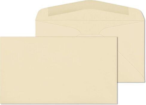 EnDoc 6 3/4 Colored Envelopes - 500 Pack - Pastel Cream - 3 5/8" x 6 1/2" Envelope, Letter Size, for Home, Offices, Holiday, Invoices and Mailings in Saudi Arabia