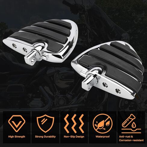 Motorcycle Mini Board Rider Floorboards Highway Footpegs Adjustable Passenger Foot Rest Pedal Male Mount Compatible with Harley Touring Sportster Softail Road Glide Street Glide in Kuwait