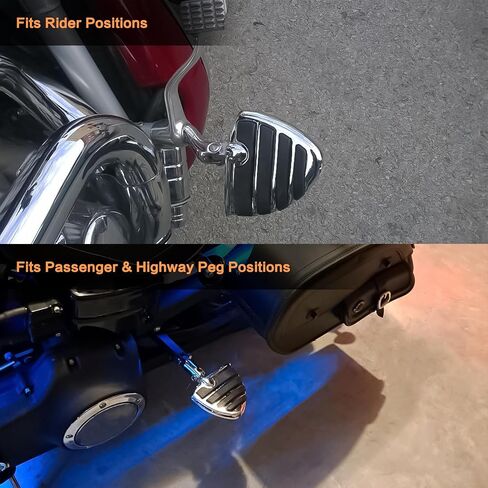 Motorcycle Mini Board Rider Floorboards Highway Footpegs Adjustable Passenger Foot Rest Pedal Male Mount Compatible with Harley Touring Sportster Softail Road Glide Street Glide in Kuwait