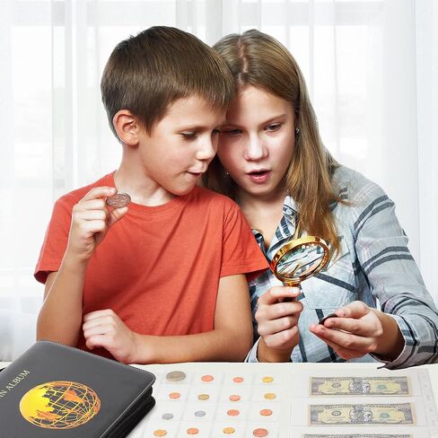 Coin Collection Holder Album Book for Collectors,200 Pockets Coins Collecting Album & 30 Pockets Paper Money Stamp Page Album Supplies for Collectors (200 coins+30 paper money binder) in Saudi Arabia