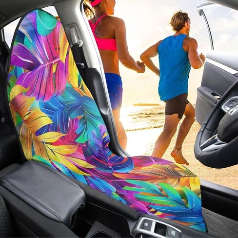 American Flag Sunflower Sweat Car Seat Hoodies for Car,Truck,SUVs,Waterproof Towel Seat Shield for Front Seat,Machine Washable Seat Armour Great for Running Workout Gym in Saudi Arabia