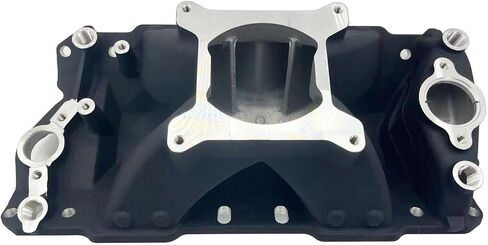 Auminum Single Plane HI RISE Intake Manifold for 1957-'95 Small Block Chevy SBC 350 400 Black in Saudi Arabia