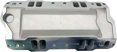 Auminum Single Plane HI RISE Intake Manifold for 1957-'95 Small Block Chevy SBC 350 400 Black in Saudi Arabia