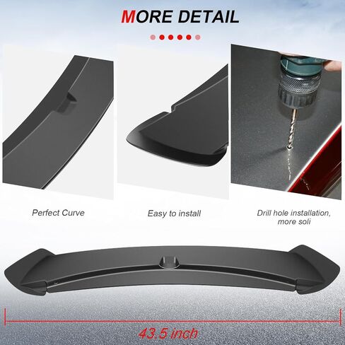 cciyu Rear Roof Spoiler Fits for 2006-2011 for Toyota Yaris Hatchback Roof Spoiler,Matte Black in Saudi Arabia