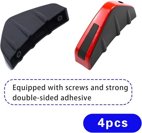 4 قطع موزع شفة جناح المصد السفلي للسيارة، ملحقات سبويلر مثلثة مقاومة للماء من البولي بروبيلين، استبدال ديكور سبويلر عالمي للسيارات لشاحنة سيارات الدفع الرباعي (ألياف الكربون السوداء) in Kuwait