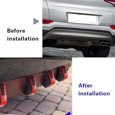 4 قطع موزع شفة جناح المصد السفلي للسيارة، ملحقات سبويلر مثلثة مقاومة للماء من البولي بروبيلين، استبدال ديكور سبويلر عالمي للسيارات لشاحنة سيارات الدفع الرباعي (ألياف الكربون السوداء) in Kuwait