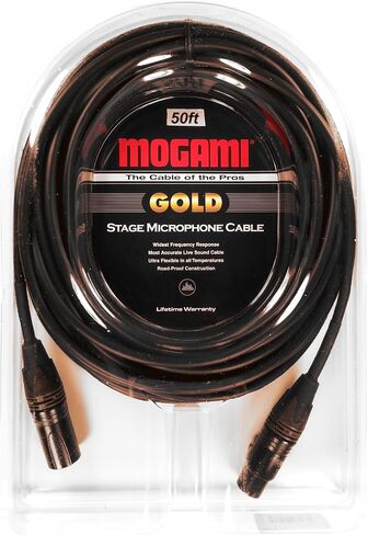 Mogami GOLD STAGE-20 XLR Microphone Cable, XLR-Female to XLR-Male, 3-Pin, Gold Contacts, Straight Connectors, 20 Foot in Saudi Arabia