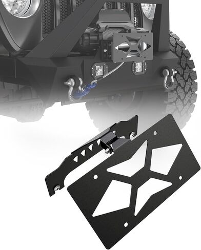 License Plate Mounting Bracket, Flip up Winch License Plate Holder, Hawse and Roller Fairlead Compatible License Plate Bracket in Saudi Arabia