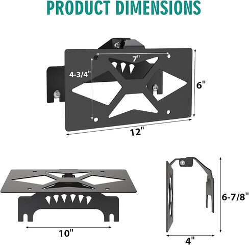 License Plate Mounting Bracket, Flip up Winch License Plate Holder, Hawse and Roller Fairlead Compatible License Plate Bracket in Saudi Arabia