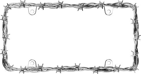 Cruiser Accessories 22230 Barbed Wire II License Plate Frame, Chrome, 1 Frame in Saudi Arabia