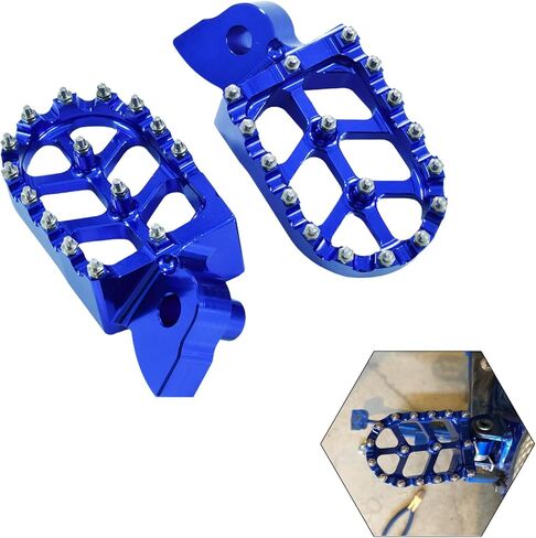 دراجة نارية أوتاد القدم CNC Footpegs دواسة القدم الراحة ل YZ65 18-23 YZ85 02-23 YZ125 97-23 YZ250 98-23 YZ250F WR250F 01-23 YZ450F WR450F 03-23 ​​YZ125X 17-23 YZ250X YZ250FX YZ450FX Pit Di دراجة نارية (أزرق) in Kuwait