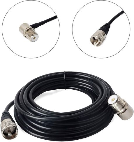 Car Antenna Mount, Stainless Steel Car Clip Mount Trunk Lid Hatchback Mount Bracket with 5M (16.4ft) RG58 Coax Cable (SO239 to PL259) for Mobile Transceiver Car Radio Antenna in Saudi Arabia