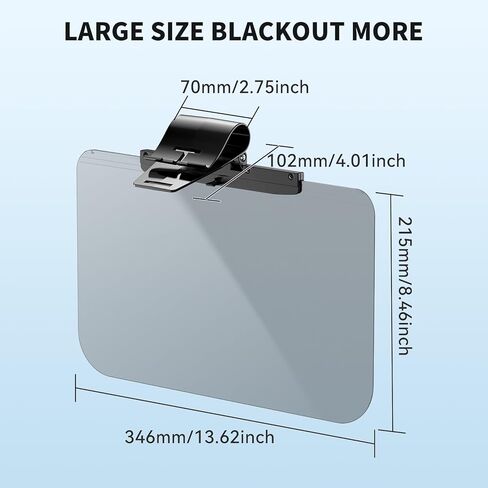 Upgraded Car Sun Visor Extender - Optimize Vision with Adaptable, Polarized, UV400 Shielding, Adjustable Design for Glare-Free Driving, Protection from UV Rays & Stray Light, Ensure Safe & Clear Sight in Kuwait