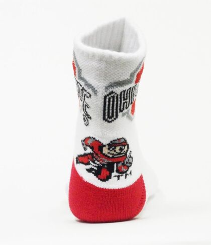 DB Fan Gear NCAA Ohio State Buckeyes White & Red Quarter Socks in Saudi Arabia