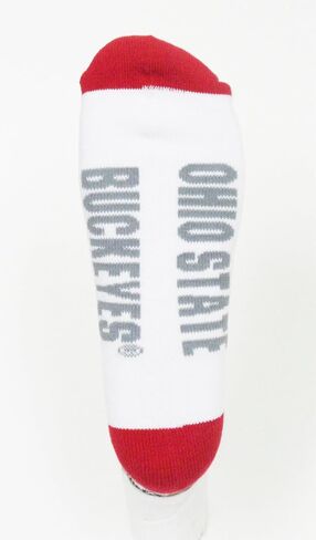DB Fan Gear NCAA Ohio State Buckeyes White & Red Quarter Socks in Saudi Arabia
