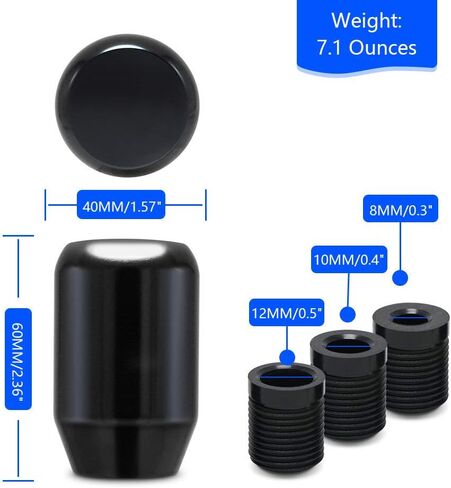 (أسود) مقابض نقل الحركة اليدوية العالمية JDM للسباق المرجحة متوافقة مع Mazda Tacoma STi Nismo 2004 Honda Accord Subaru WRX Toyota TRD in Kuwait