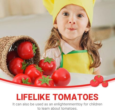 Artificial Tomatoes, 8Pcs Simulation Tomatoes Fake Fruit Vegetable for Home Kitchen Party Decor Photography Props in Saudi Arabia