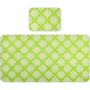 Cooling Baby Mattress Cover 28" x 52" Absorbent Trendy Snowflake Lemon Green Pads for Bed for Baby&Toddler