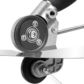 Upgraded Metal Nibbler Drill Attachment, Electric Drill Plate Cutter with Adapter for Iron, Steel, Copper, Aluminum & Tin Sheets (20-30GA), DIY Projects & Professional Sheet Metal Cutting