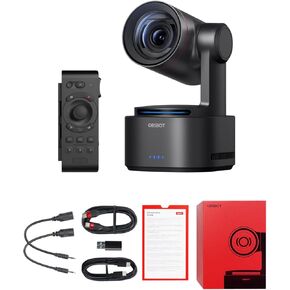 OBSBOT Tail 2 PTZR NDI Camera 4K@60FPS Bundle with Remote Contoller, Pro AI Tracking, 1/1.5" CMOS, 50MP, 5X Optical Zoom, 12X Hybrid Zoom, SDI/HDMI/IP/USB 3.0 Output, Live Production Camera