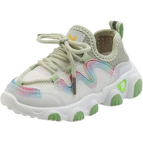 Breathable Girls Infant Shoes Lace Up Baby Toddler Mesh Kids Soft Baby Shoes Infant Shoes (Green, 15-18 Months)