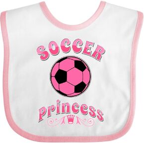 inktastic Soccer Princess Baby Bib
