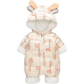 Infant Thick Warm Hooded Snow Suit Hoodies Down Coat Jumpsuit for Toddler Baby Nebworn Thick Warm Ski Suit