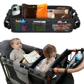عربات العربات الخفيفة صينية لـ Wonderfold Wagon ، وملحقات العربات الجلدية المقاومة للماء ، مع حامل الكأس وحقيبة شبكية لوجبة خفيفة Universal （سلسلة W2）
