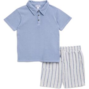Splendid baby-boys Under the Sea Polo Short-sleeve Top and Drawstring Shorts Set