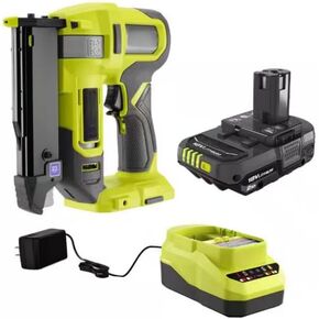 PCL310B-PSK005 Fits for Ryobi 18V Cordless Airstrike 23-Gauge Pin Nailer with 18V 2.0 Ah Compact Battery and Charger