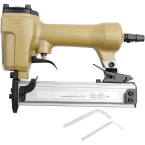 Pneumatic Nail Gun, P625 Pneumatic Air Pin Nailer Air Stapler for Grain Nail 100pcs Air Nailer Length 10‑25mm for Furniture, Joinery, Doors