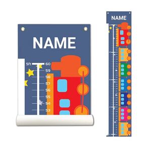 Personalized Canvas Growth Chart for Kids, Height Chart for Kids, Growth Chart Banner with Name