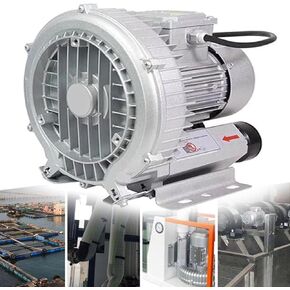 Regenerative Blower,Single Phase High-Pressure Vortex Blower, Side Channel Blower,Ring Blower for Sewage Aera (250w)