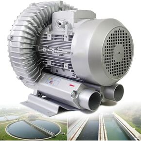 Regenerative Blower,High-Pressure Vortex Ring Blower,Single Phase Side Channel Blower,for Sewage Aeration Aquarium Fish Pond (350W/0.47HP)