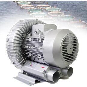 Single/Three Phase Vortex Ring Blower,120W-7500W Regenerative Blower for Aquarium Hydroponics Pond Septic Tank Aerators, Electric Air Pump, Ring Blower for Sewage Aeration 0.16HP - 2.04HP(370W/220V)