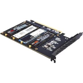 4 مفتاح Disk NVME M إلى محول PCIE4.0 X16 مع مفاتيح PCIE PCIE 4 X16 إلى 4 بطاقة محول المنفذ