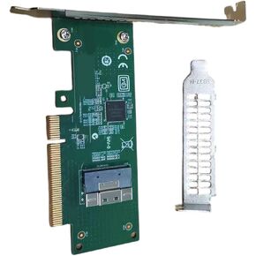 PCIe4.0 to SFF-8654 NVMe Adapter Data Transfer Host Controller Expansion Card Add On Card Adapter for Desktop PC