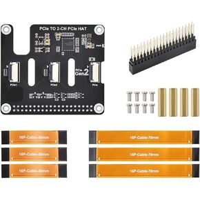 2 Lane PCle Expansion Board PCIe to 2CH PCIe Adapter 16PIN Conncting for Projects and Educational Use